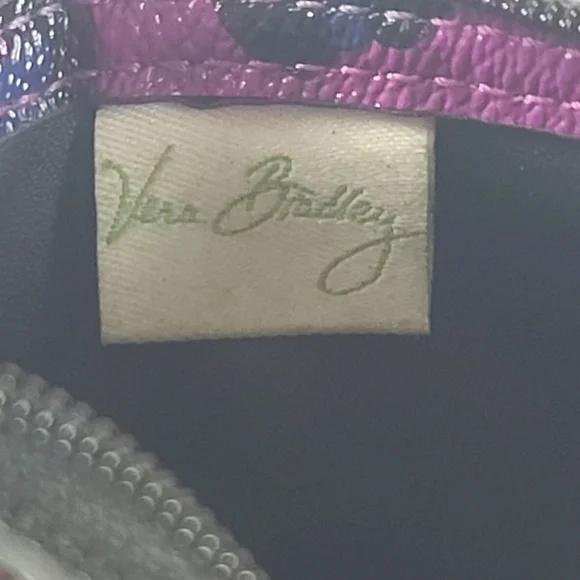 Vera Bradley Leather Leopard Coin Purse Purple - Picture 5 of 5